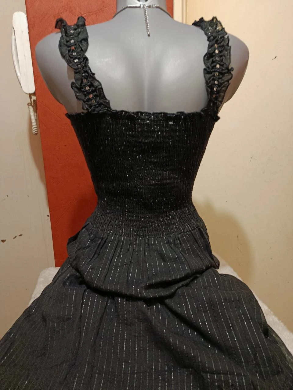 Vestido longo brilhante Nj couture tamanho G – photo 8